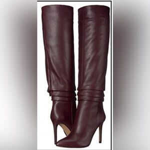 New Vince Camuto Kashiana Mohogany Red Over the Knee Boots